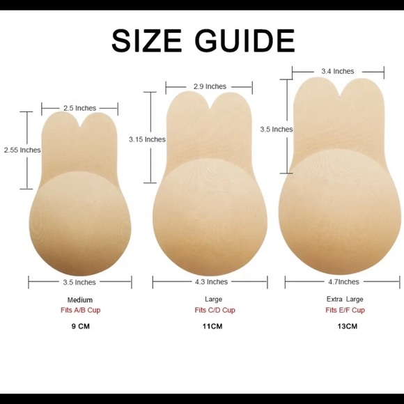 Boob lift Bunny ear Tape 2 pair Medium - Picture 3 of 3